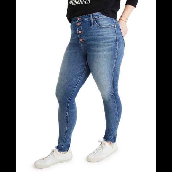 Madewell Denim - Madewell 10" High-Rise Skinny Crop Jeans: Button-Front Edition Size 32